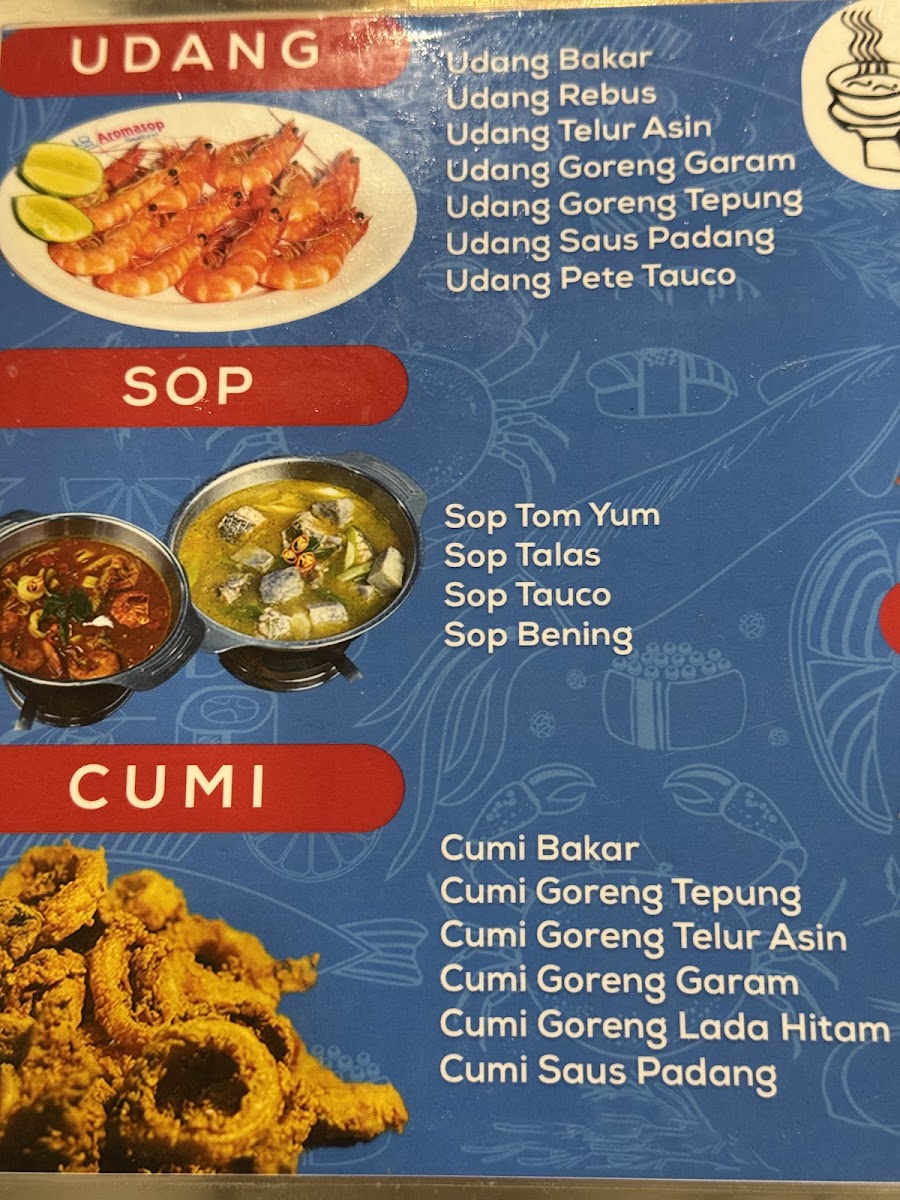 Aromasop Seafood Menu - Image 1