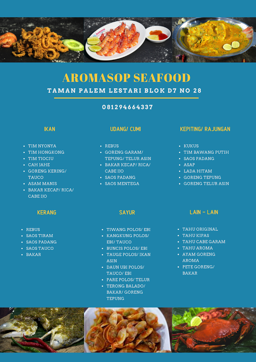 Aromasop Seafood Menu - Image 3
